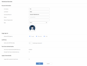 Edit Technician page in Hexnode UEM portal