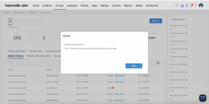 Script to clear Recycle Bin on Windows remotely executed successfully from Hexnode.