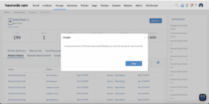 Set Screensaver with Windows script executed successfully from Hexnode.