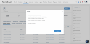 Hexnode UEM output for a script to clear browser cache remotely on Windows