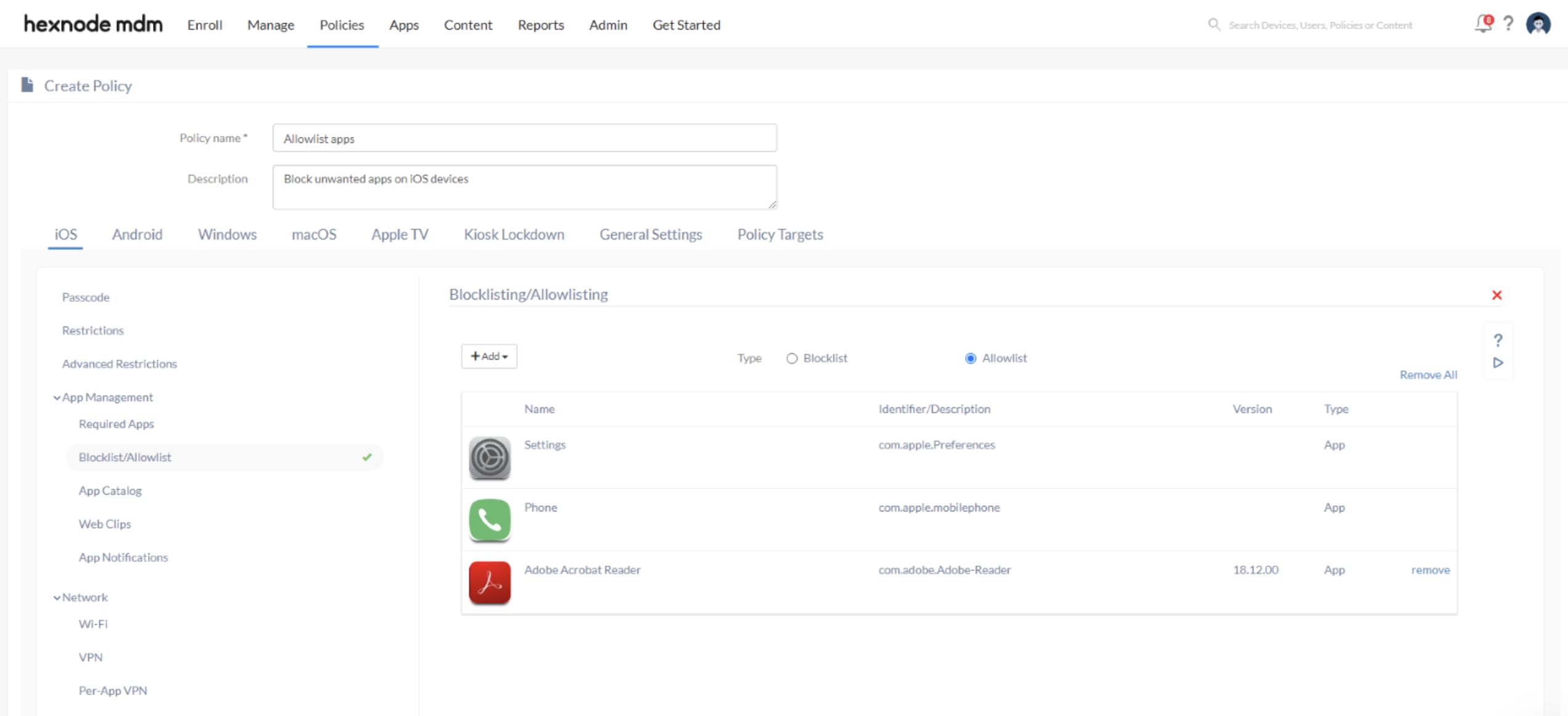 Allowlist apps on iOS Allowlist apps to prevent unwanted apps on iOS