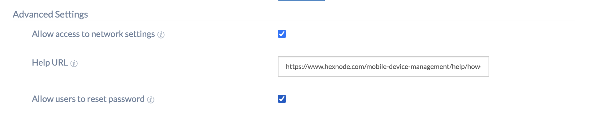 Setup advanced setting in Hexnode Access while allowing login to Windows using IdPs