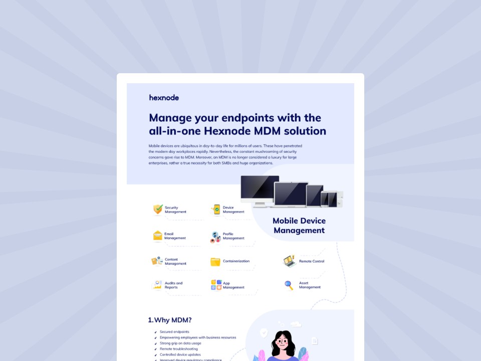 Manage your endpoints with the all-in-one Hexnode UEM solution