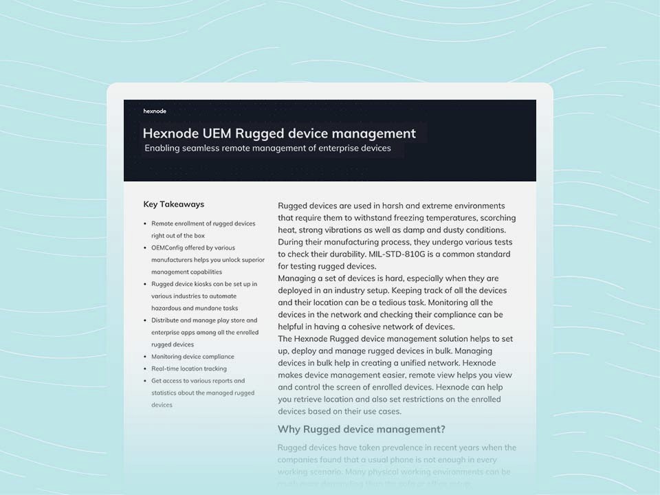 hexnode-rugged-device-management-solution