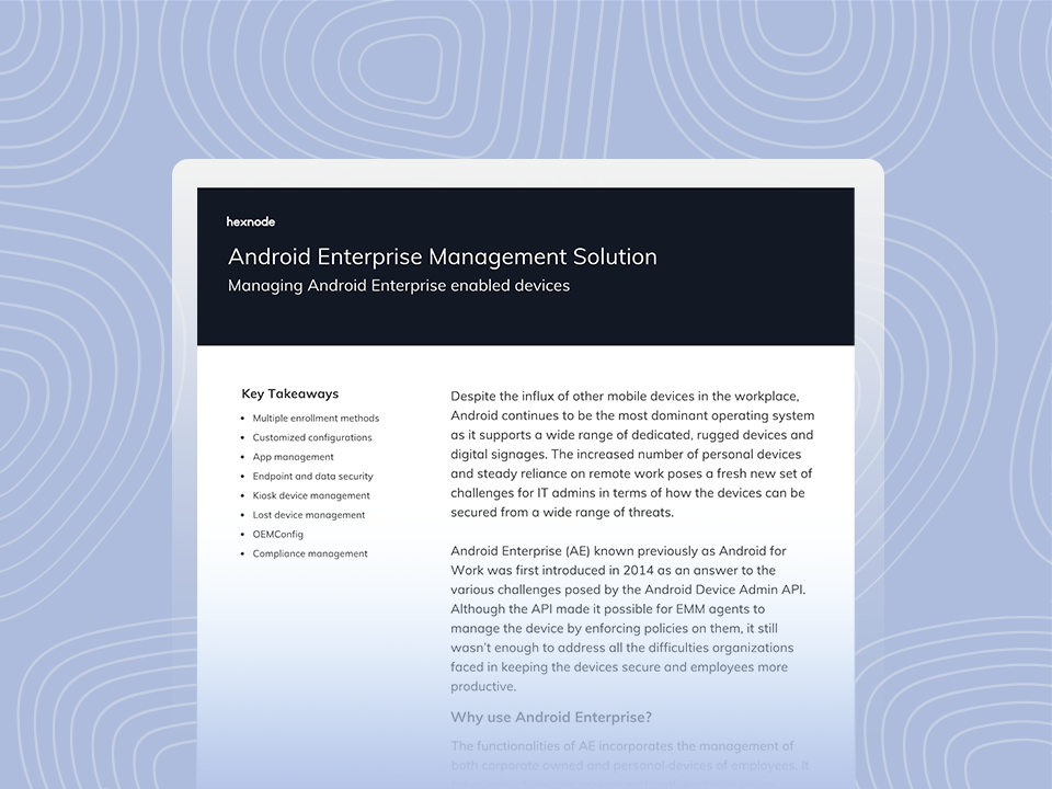 Android Enterprise Management Solution