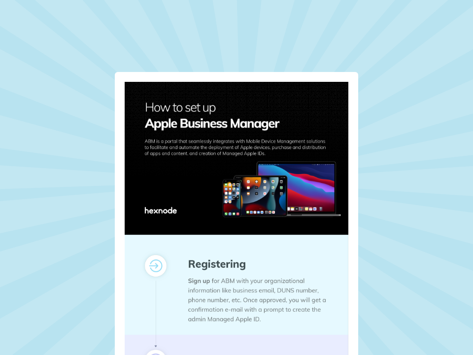 Apple Business Manager setup process