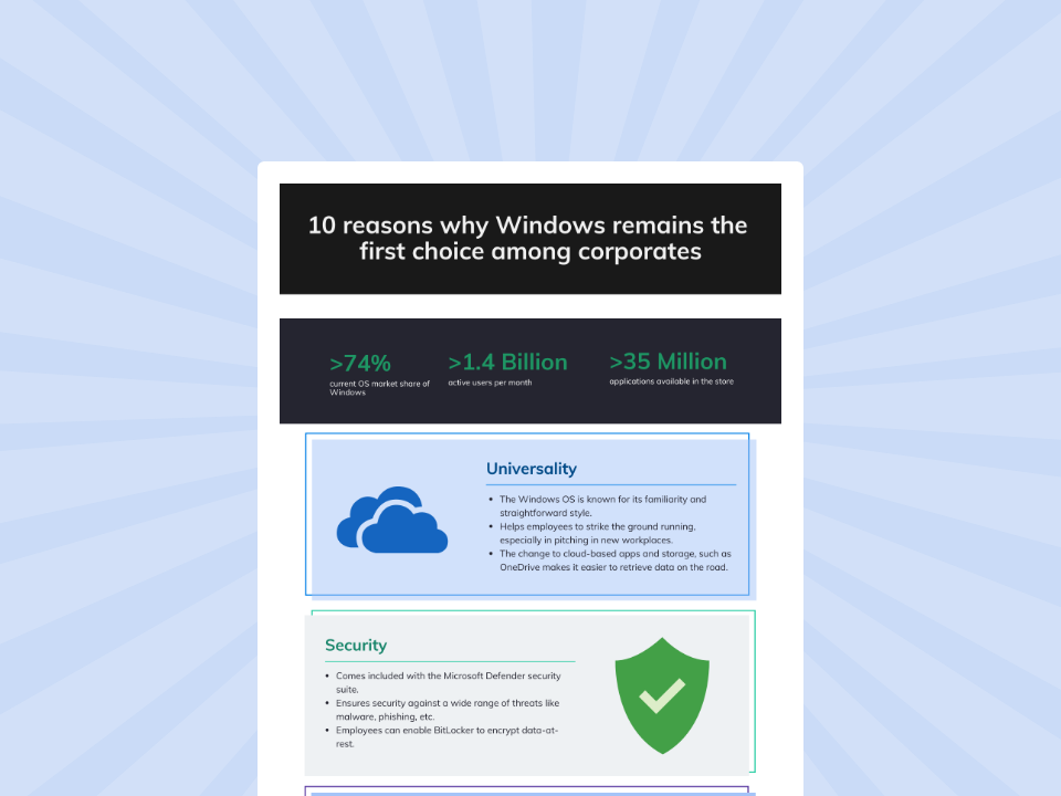 10 reasons why Windows remain the best choice among corporates
