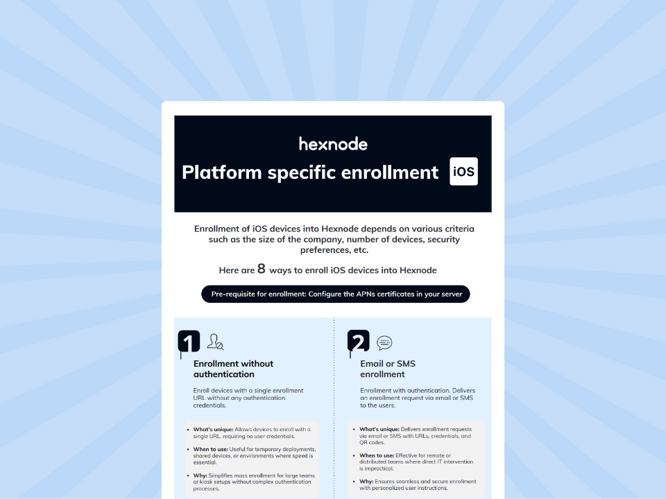 Platform specific enrollment - iOS