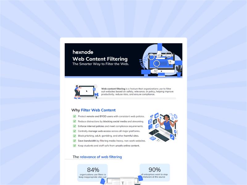 Hexnode web content filtering