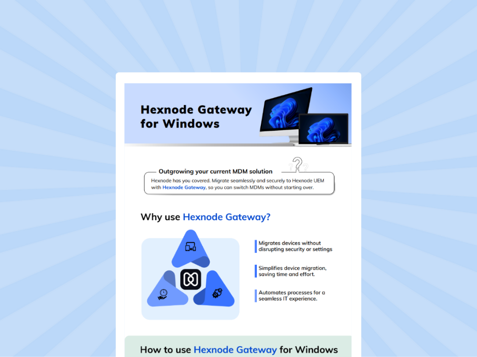 Hexnode gateway for Windows