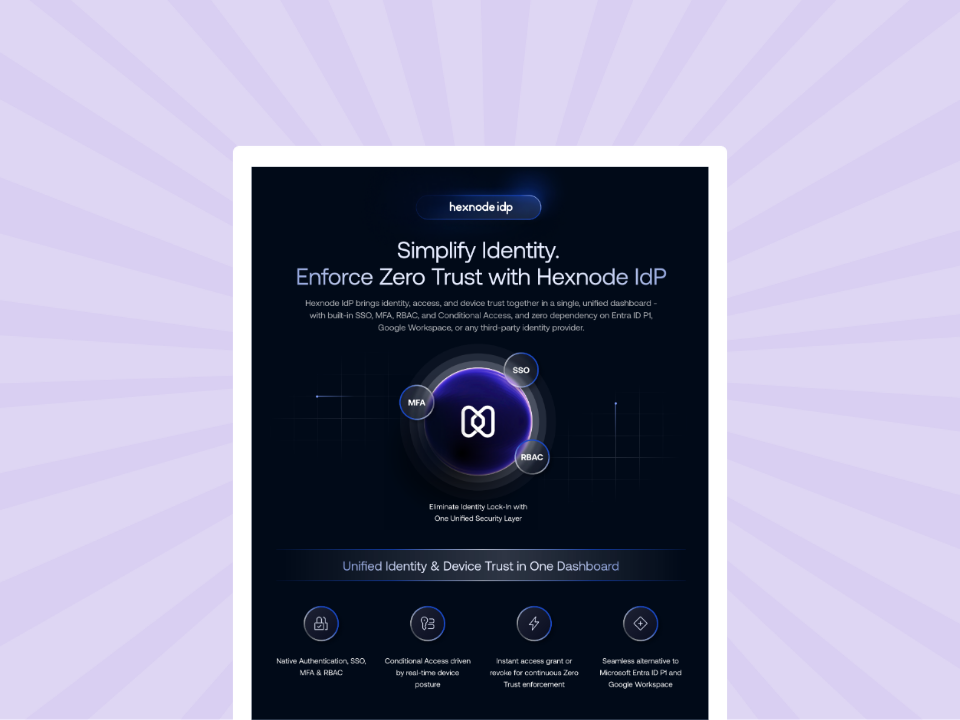 Hexnode IdP Info sheet 