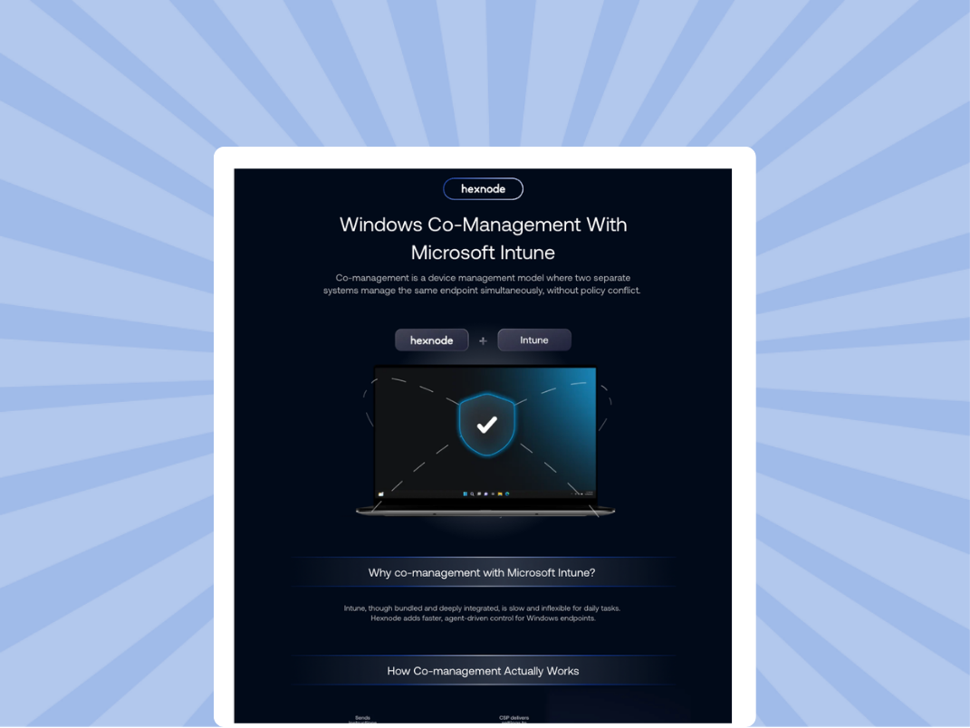 Hexnode Windows Co-management Info sheet